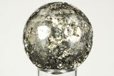 Polished Pyrite Sphere - Peru #193030-1
